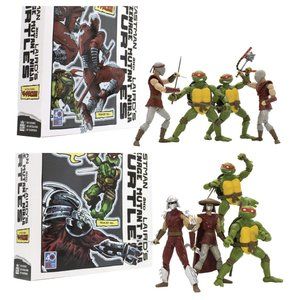 BST AXN TMNT Double 4-Pack Set Shredder Turtles Foot Soldiers PX Exclusive SDCC